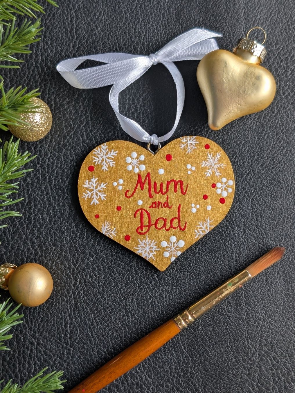 Tutte le decorazioni: Personalized Christmas Tree Heart Ornament Decoration – Nuovo e nell'imballaggio originale da Winterthur venduto da LaVieColor 4
