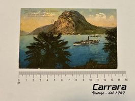 Postkarten Ticino Tessin Lugano S Salvatore 1912 battello