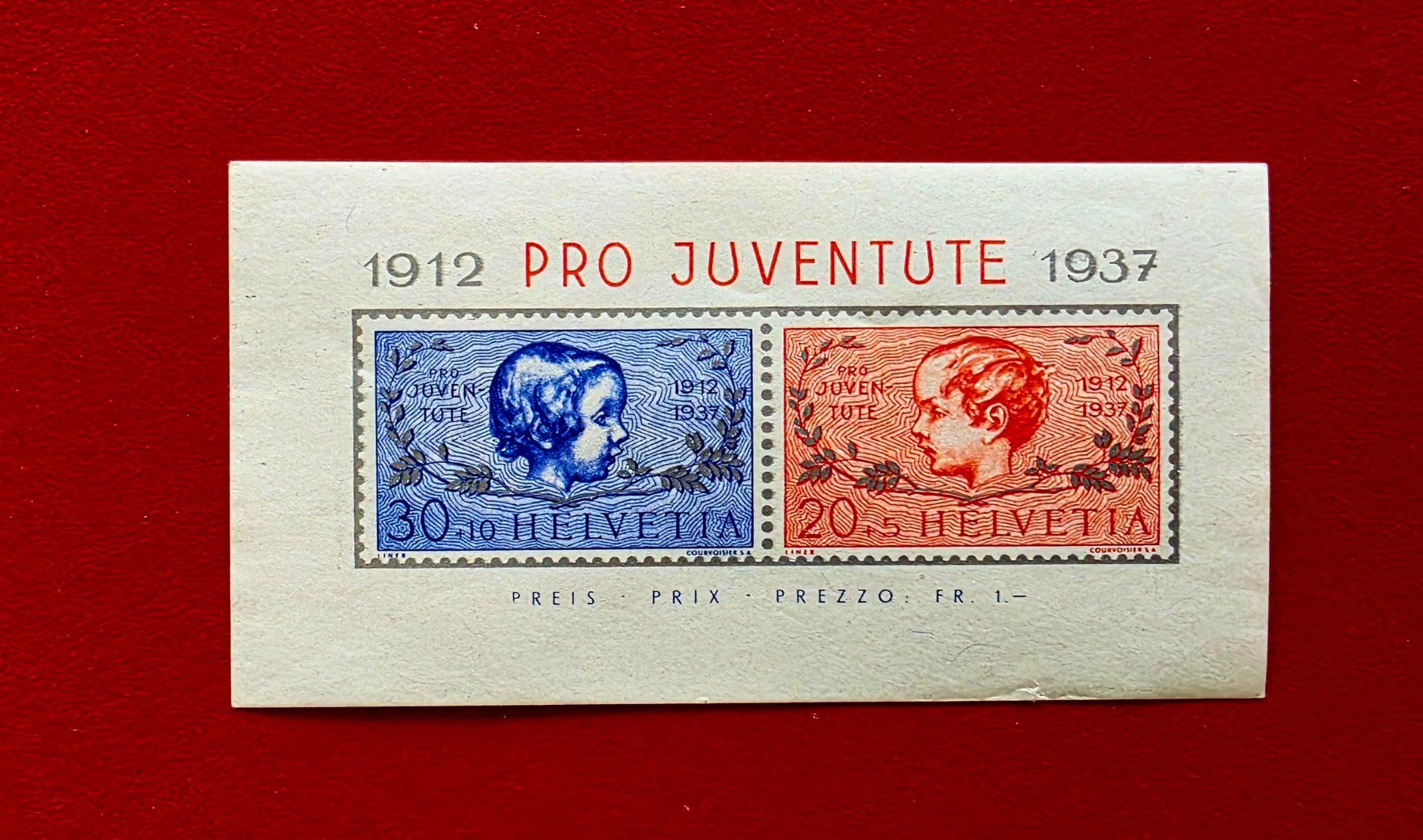 Tutti i francobolli: PRO JUVENTUTE ERINNERUNGSBLOCK BL3 83 84 1937** POSTFRISCH – Nuovo (secondo la descrizione) da Düdingen venduto da Quartierstrasse