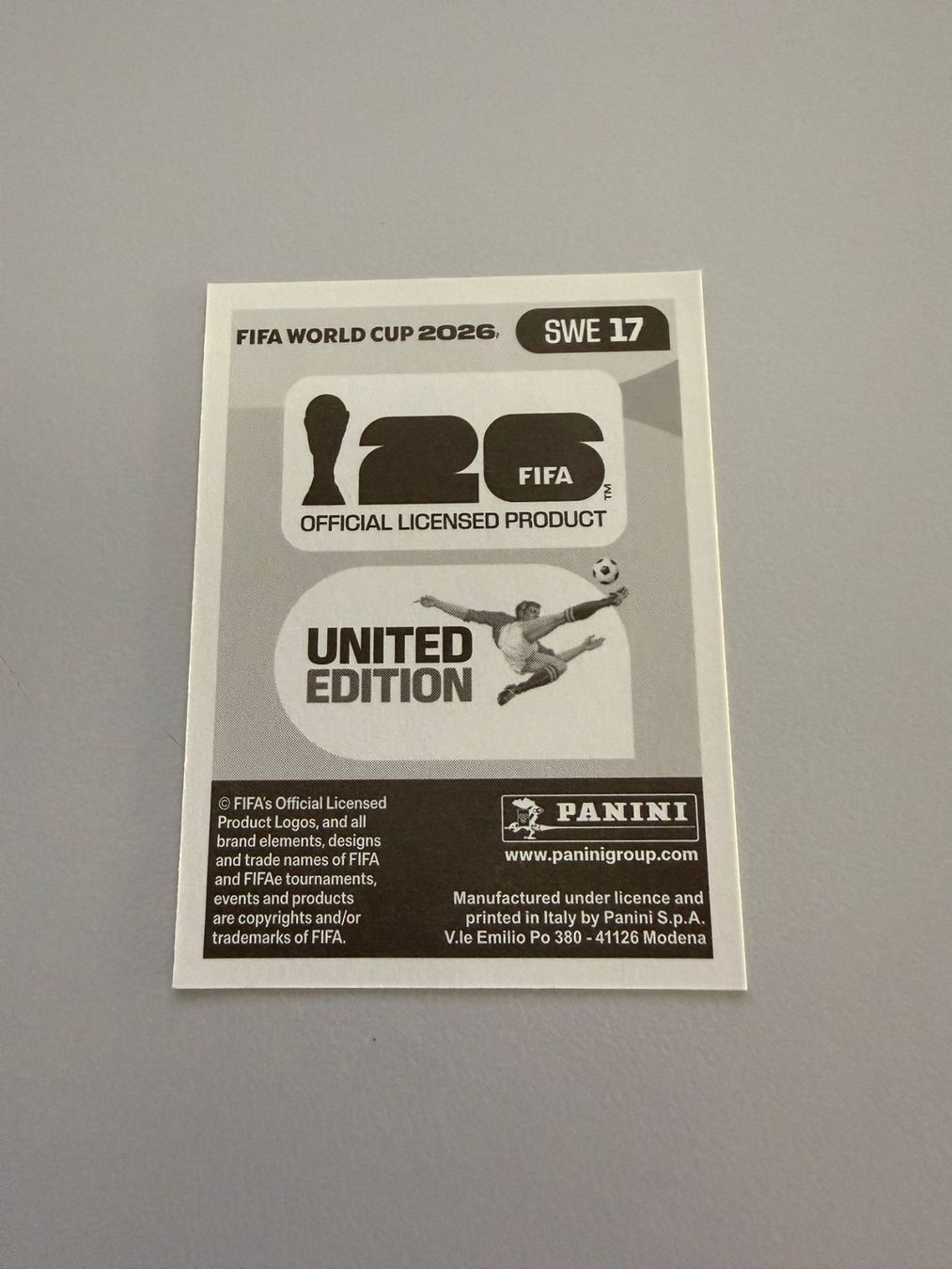 Panini Sammelbilder & Trading cards: Carte panini 2026 - SWE 17 – Neu (gemäss Beschreibung) aus La Neuveville von Ibo2300 1