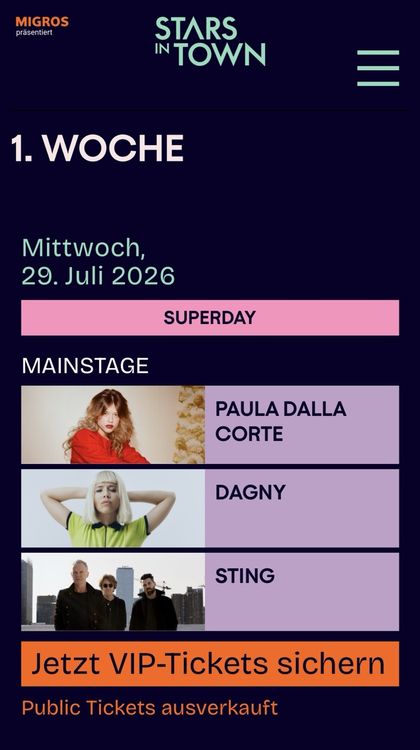 2 Tickets für das Sting-Konzert am 29. Juli 2026 (Neu und ...