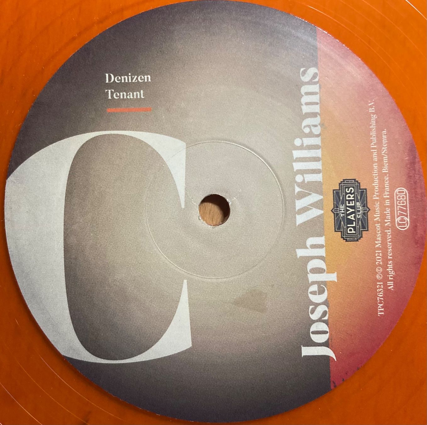 Vinyles: JOSEPH WILLIAMS - DENIZEN TENANT – D'occasion à Poliez-Pittet par Newtown-Records 6