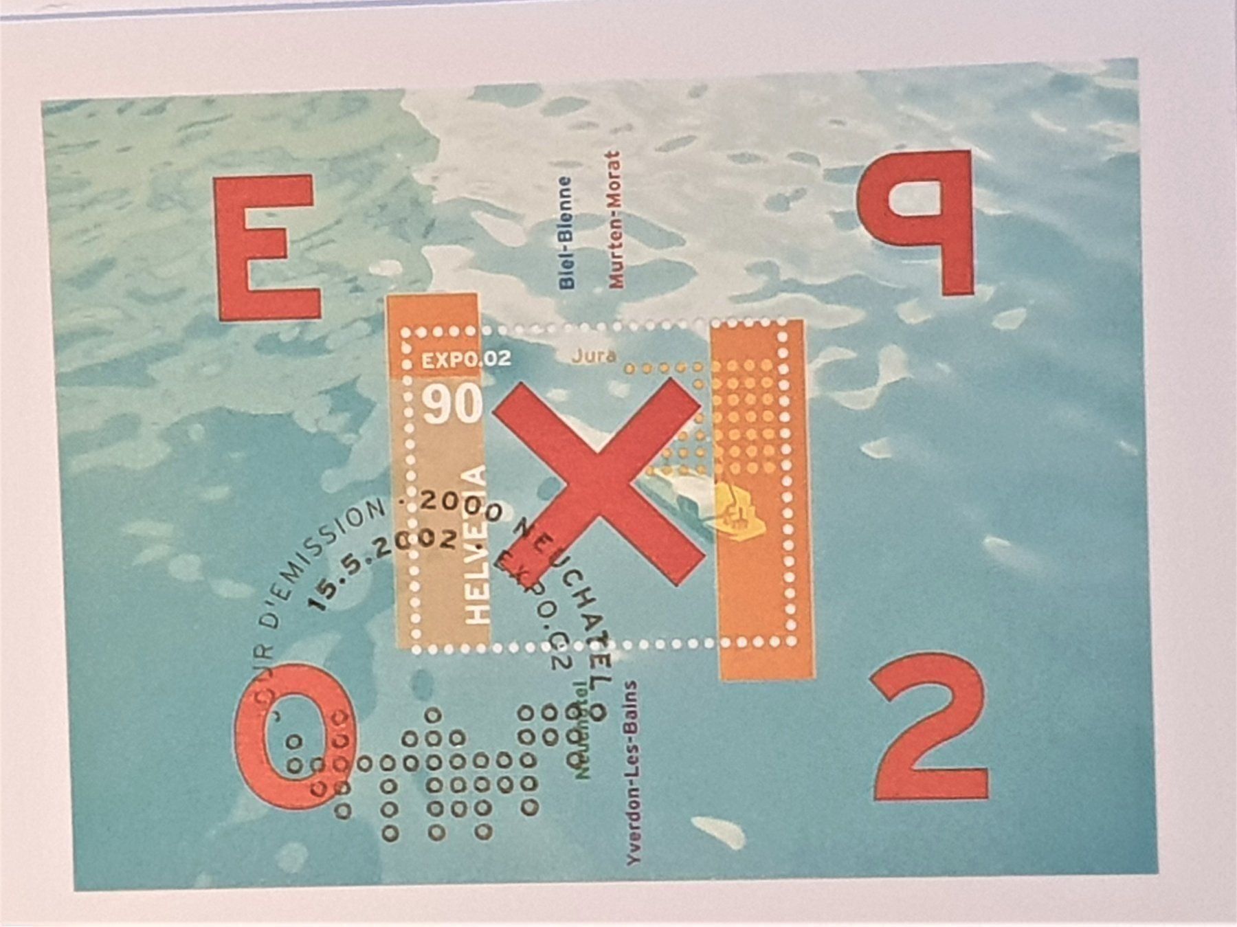 Tutti i francobolli: (44)    Sonderblock "Expo 02" – Usato da Schwarzhäusern venduto da Inot3 1
