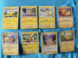 8 cartes Pokémon Pikachu, Eb,Év,xy 