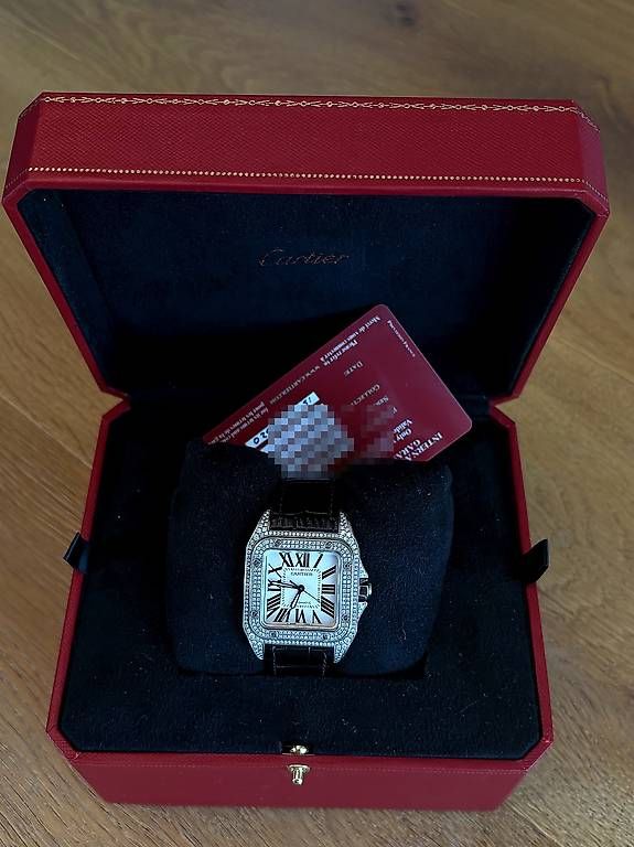 Orologi: Cartier Santos 100 | Natural Diamonds – Usato da worb venduto da mansorymansory