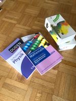 Lehrmittel Physik, Mathe, Französisch (Buch/Vokabel-Karten)