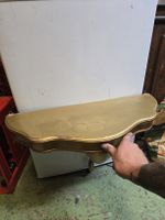Antike Wandkonsole goldfarben Wandrisch (S)