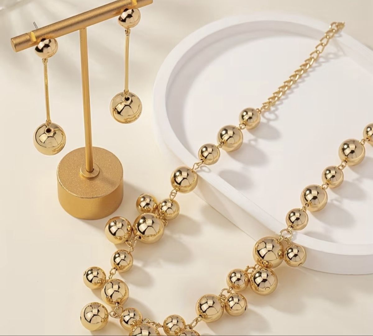 Altri gioielli: Set collana e orecchini sfere oro nuovo – Nuovo e nell'imballaggio originale da Gordevio venduto da LanaZimm 3