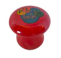 Altes Floh Spiel, roter Holz -Pilz + 12 Flöhe ab Fr. 8.-