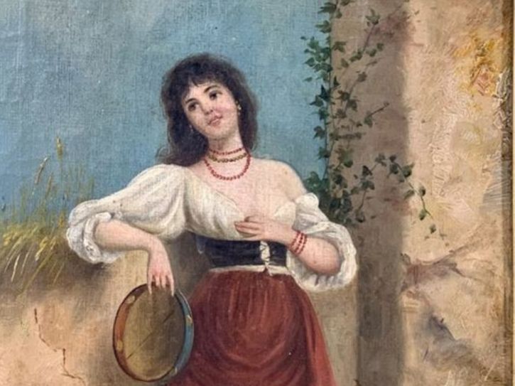Dipinti: 2 alte Oelbilder .. Gem. Bilder ... – Usato da Zürich venduto da Antiquedealer 7