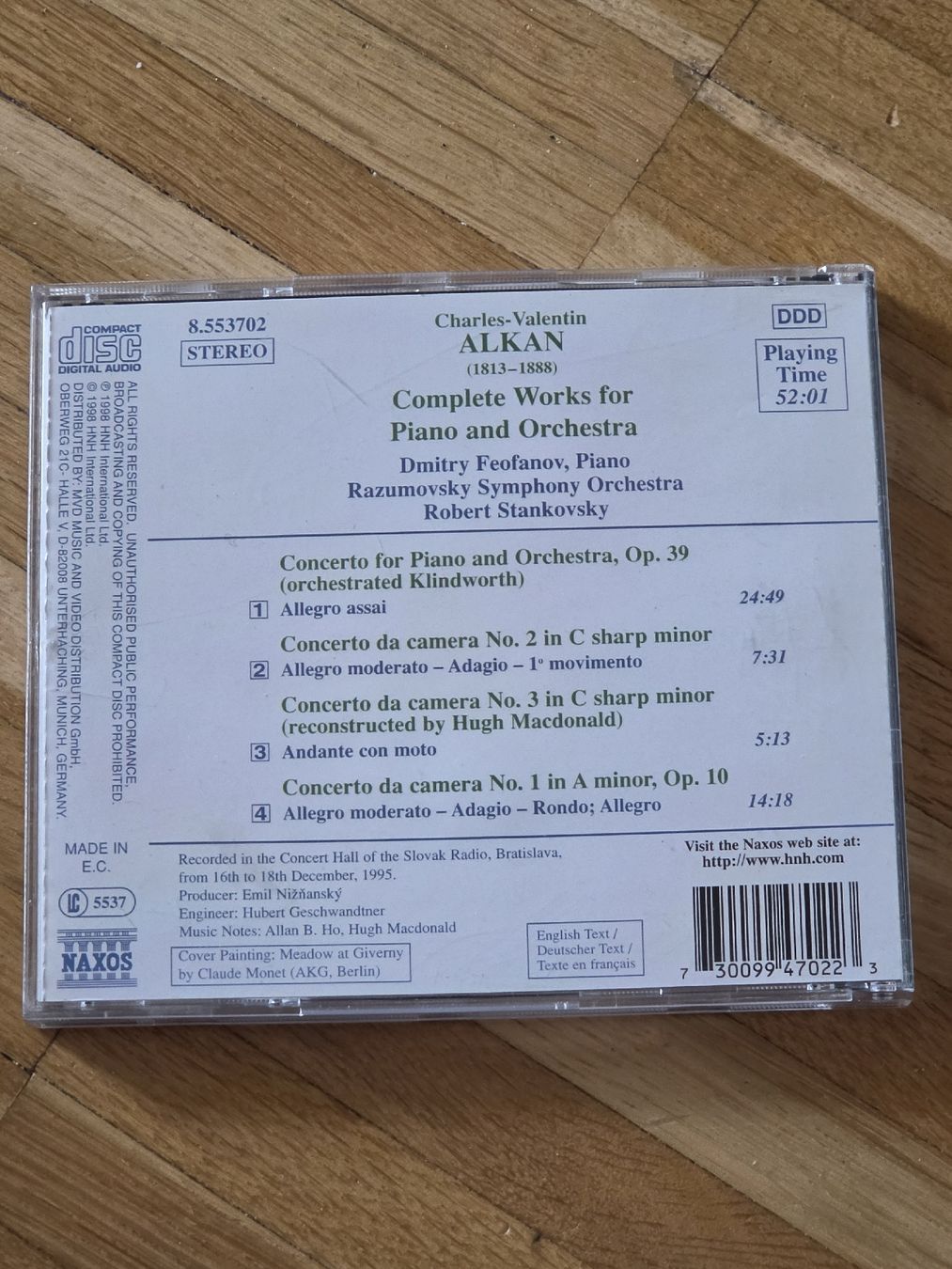 CD: CD: Alkan Complete Works for Piano and Orchestra – Usato da Aesch BL venduto da immon 1