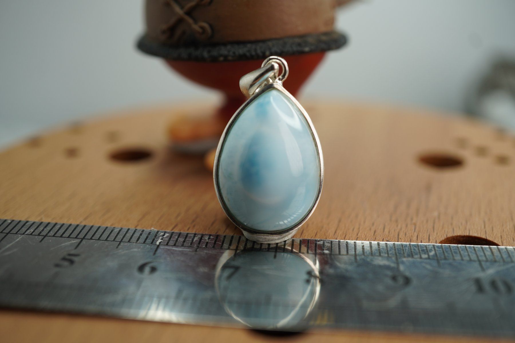 Minerali & Pietre curative: Larimar  925 Silber  22/16mm   Anhänger  "TOPSTONE" – Nuovo e nell'imballaggio originale da Eschenbach SG venduto da topstone