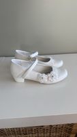 Weiße Blumenmädchenschuhe, Größe 33