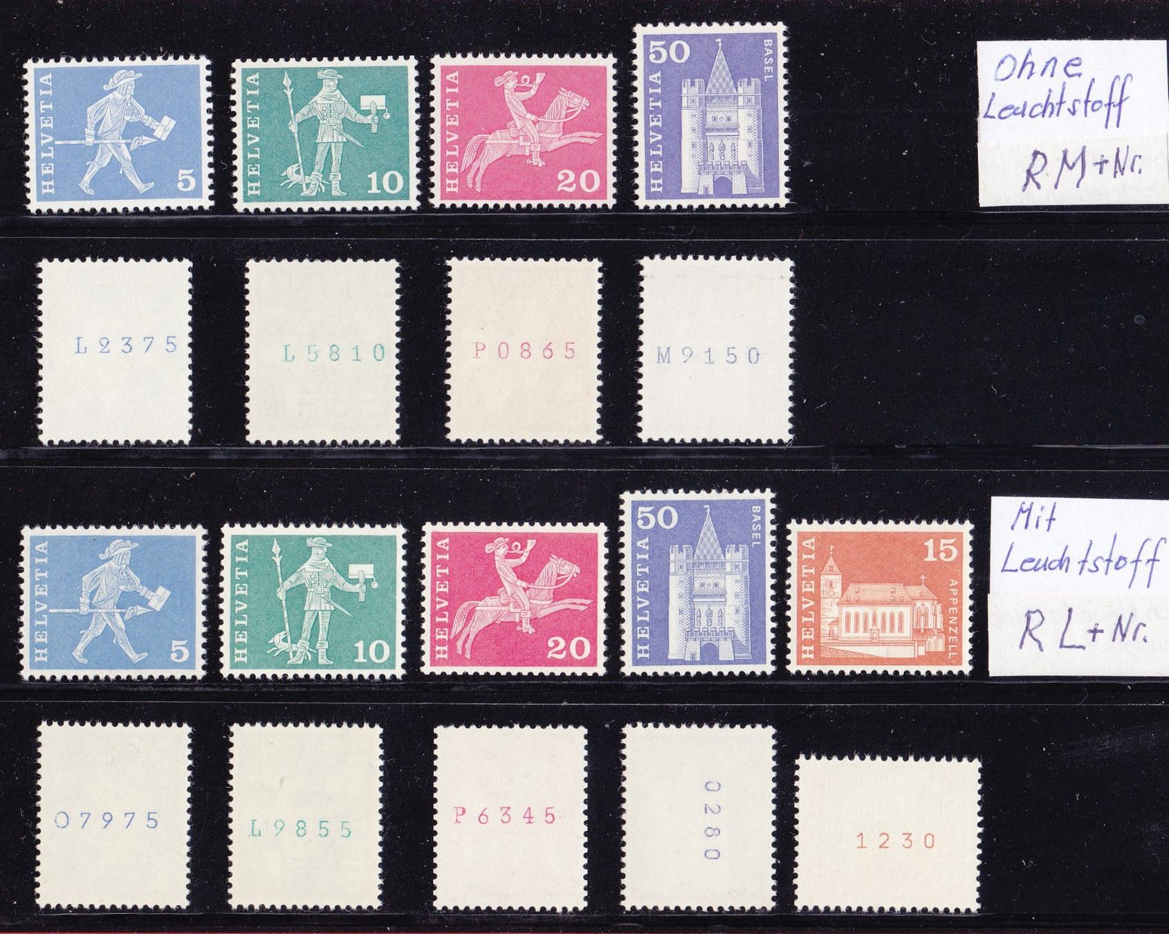 Tutti i francobolli: 1960 +1964 +1973  Rollenmarken mit  Nummern ** Postfrisch ** – Nuovo (secondo la descrizione) da Adliswil venduto da Aenti