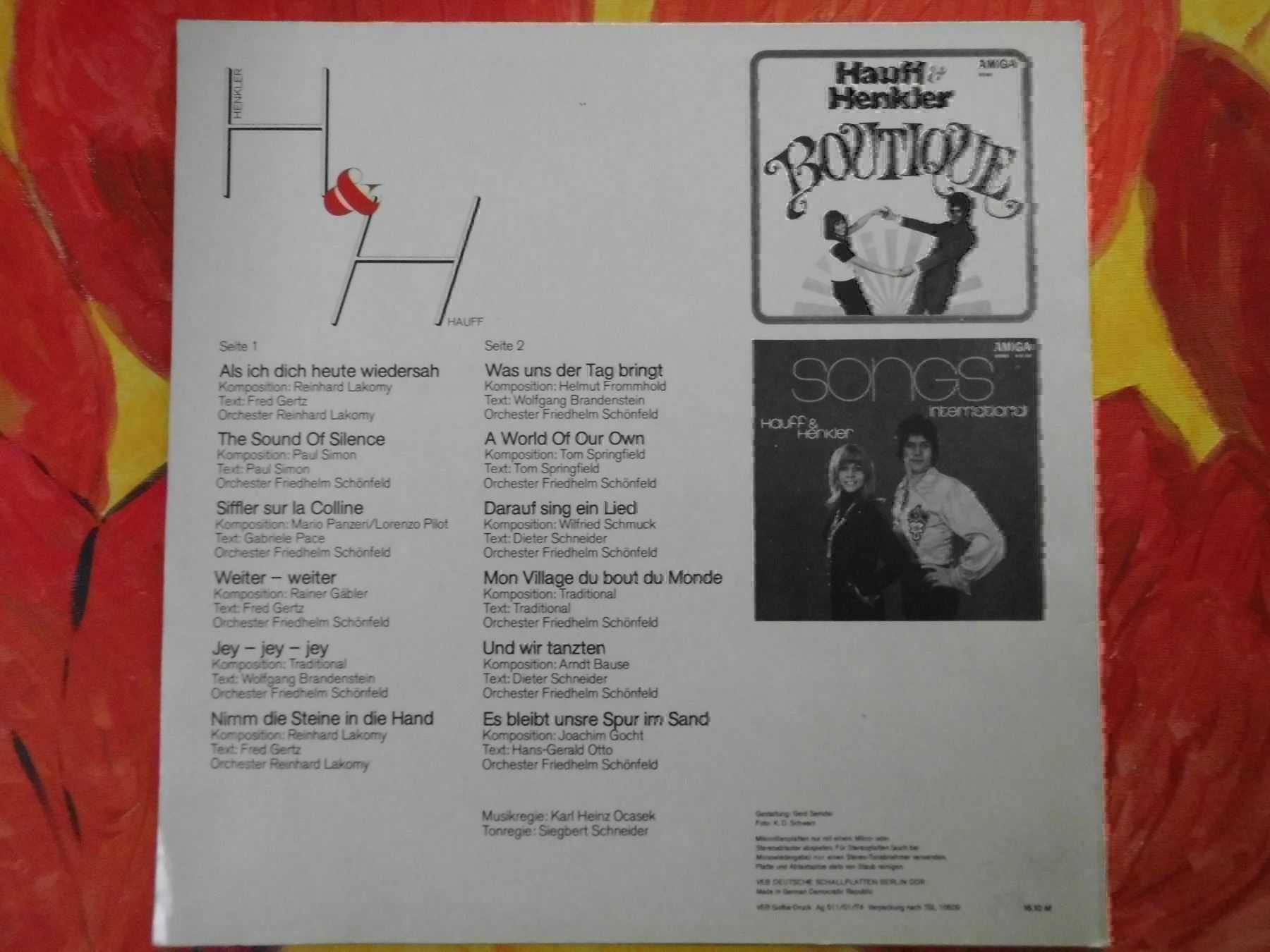 Dischi in vinile: Hauff & Henkler - 1974 – Usato da Gränichen venduto da atze27 2