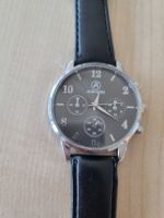 Armbanduhr AURION Chronograph Look schwarz Lederarmband