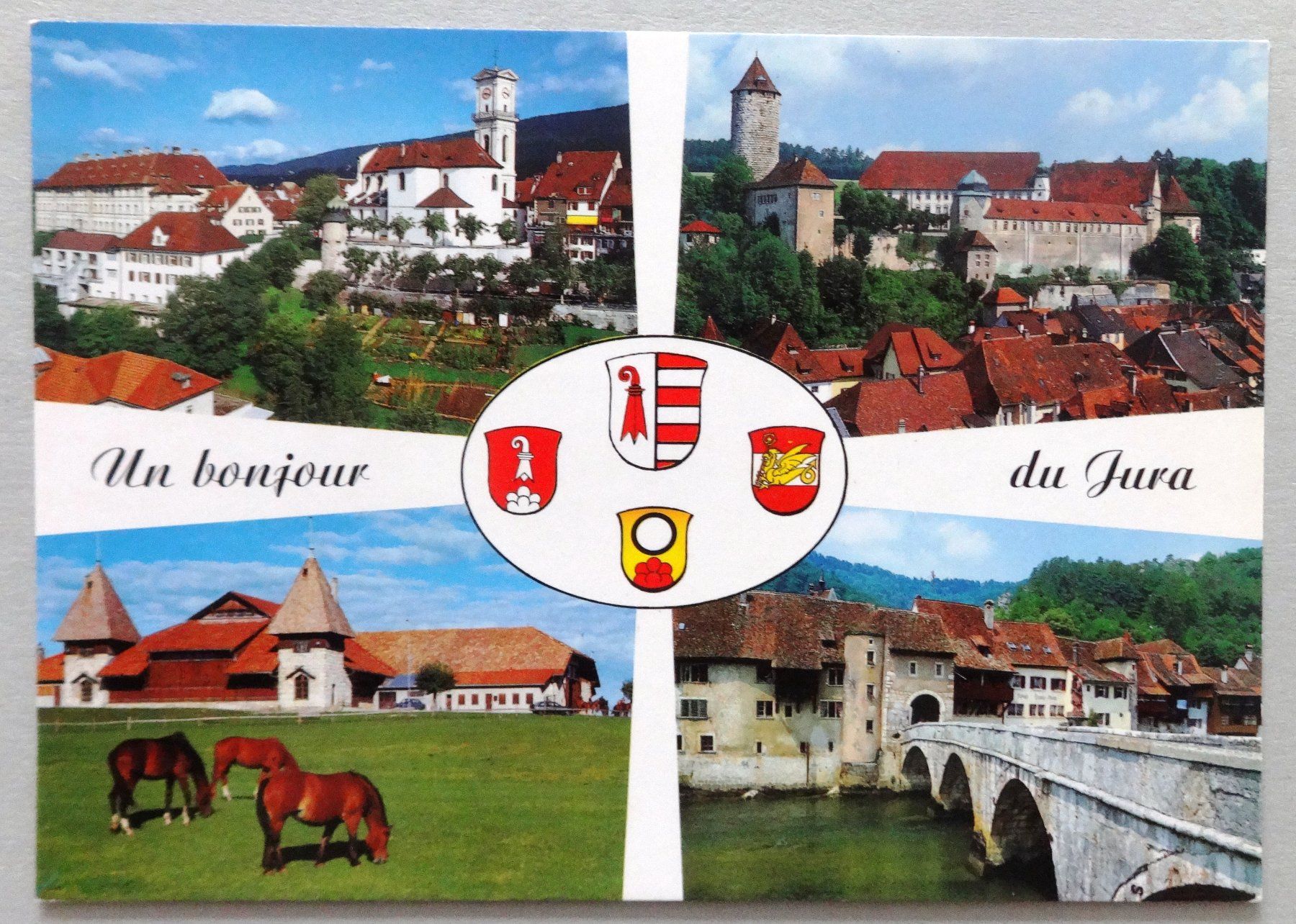 Cartoline postali: Un bonjour du Jura – Usato da Fétigny venduto da Billy2miny