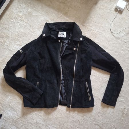 Vero Moda Wildlederjacke, schwarz, Grösse L