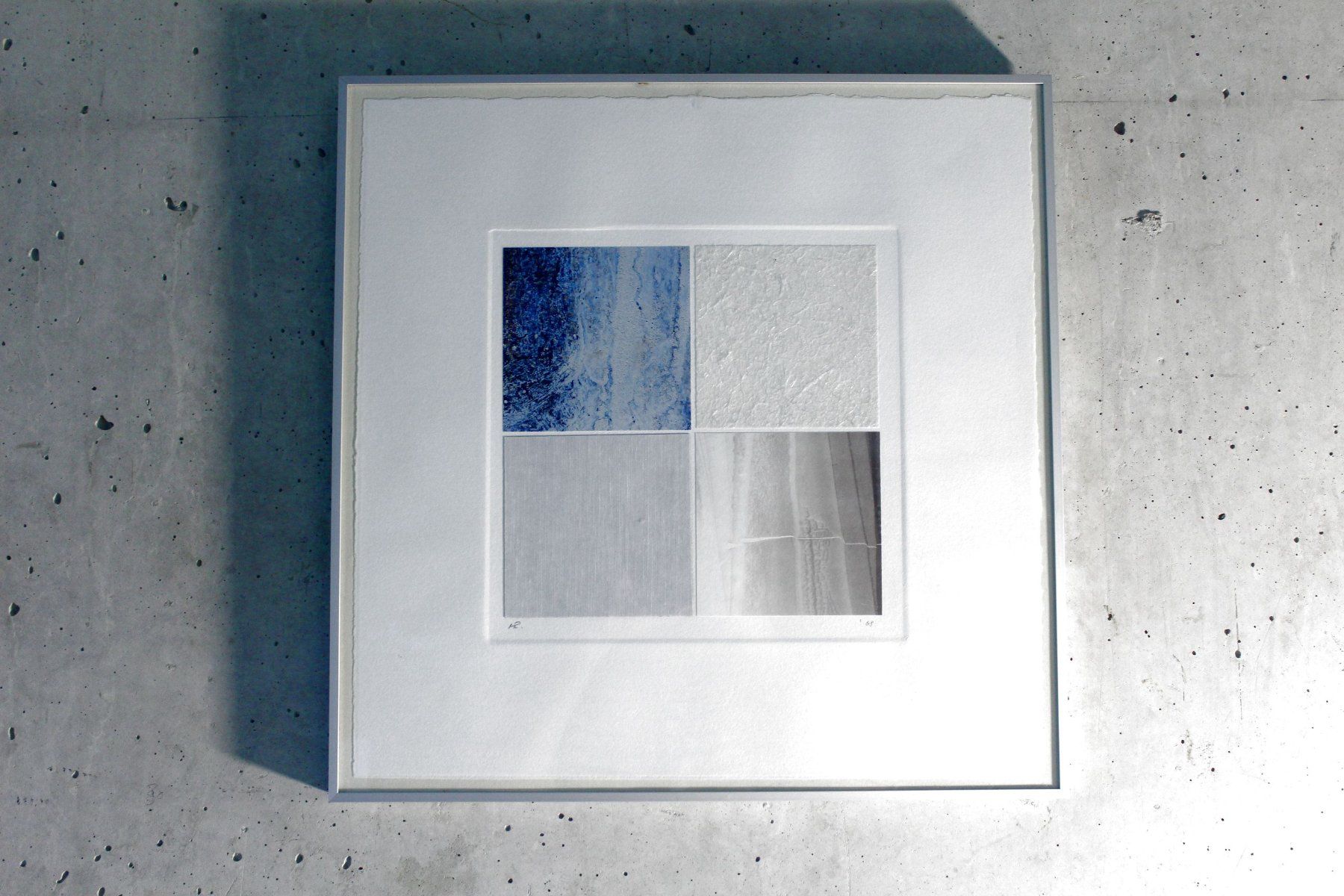 Tableaux: 4x Gemälde / Collage, ELEMENTE, signiert & gerahmt, 2008 – D'occasion à Bern par Vitaneuf 4