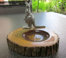 Vintage Schreibtischorganizer Känguru Mulgaholz Australien