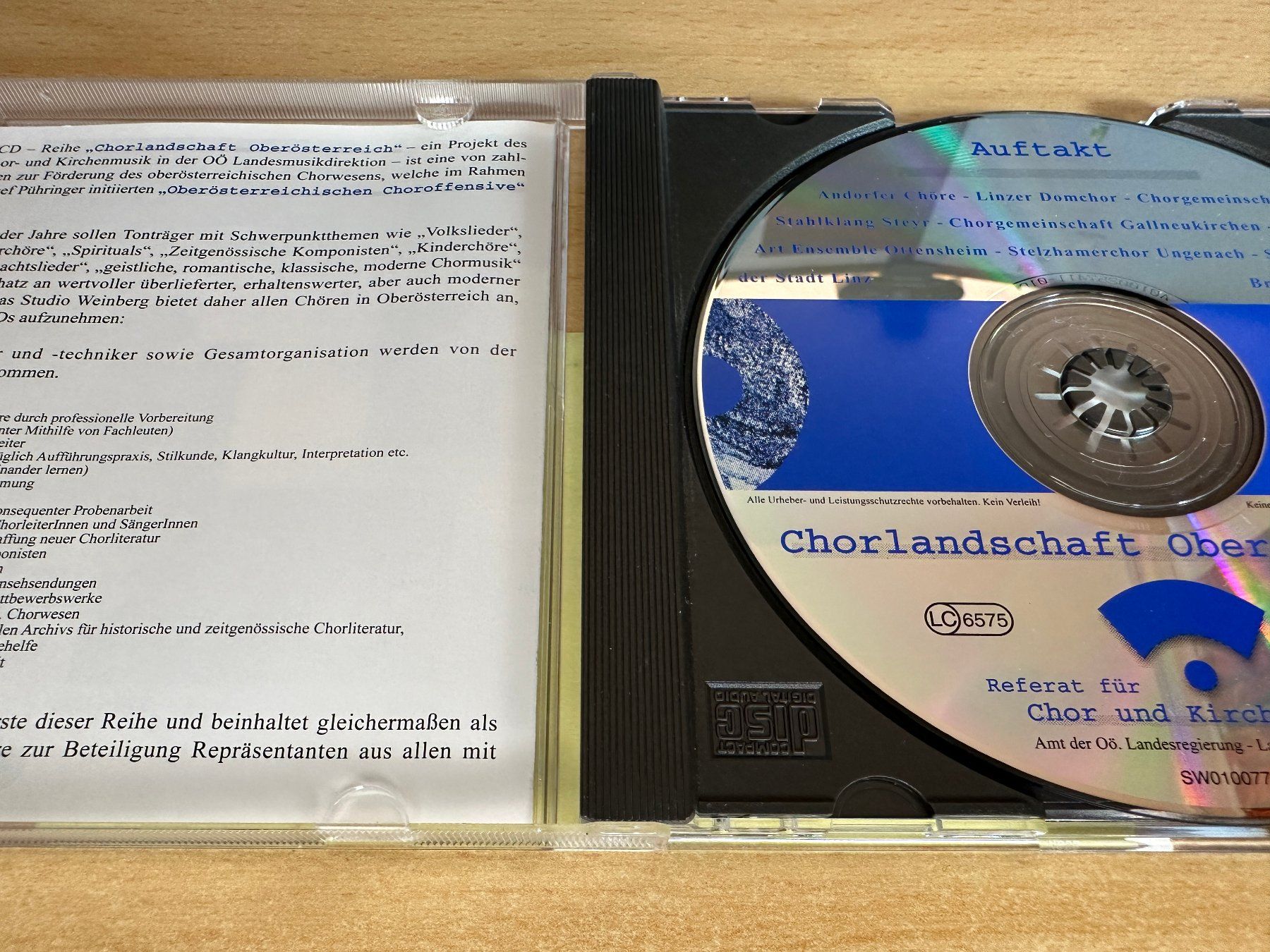 CD: Chorlandschaft Oberösterreich - Auftakt – Usato da Rikon im Tösstal venduto da Alpenmutz 2