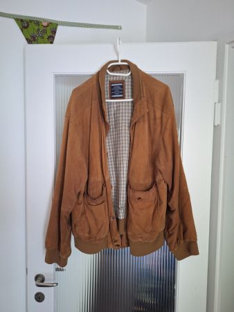 Vintage Wildleder Jacke von Van Johnson, Grösse 54