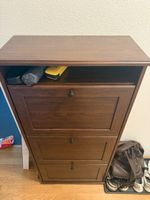Schuhschrank Brusali braun mit Ablagefach