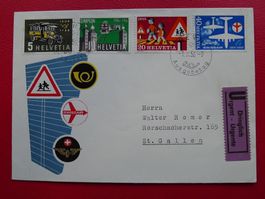 1956 Nr.324-327 auf Ersttagsbrief von BERN (deutsch) K: 60.-