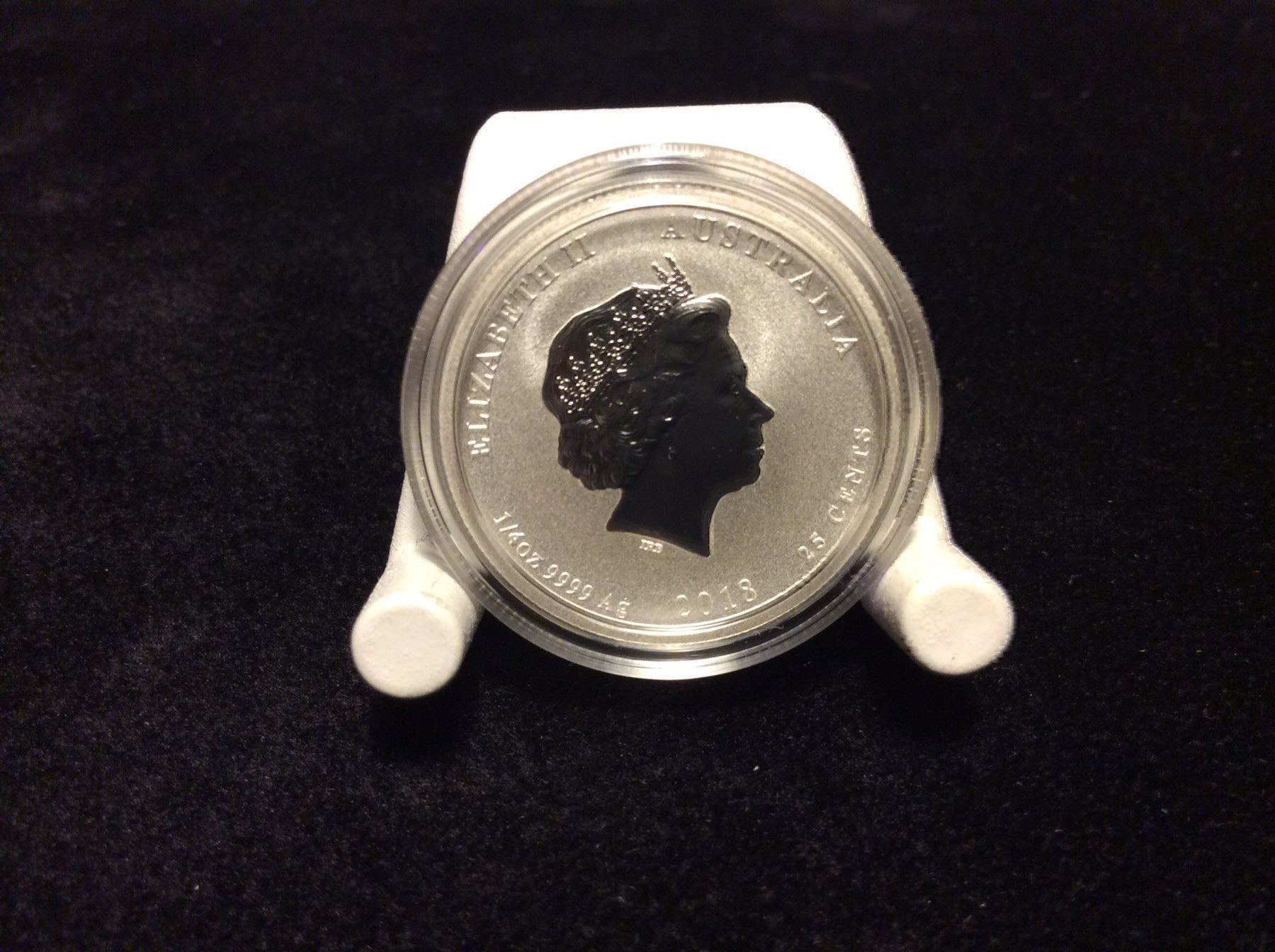 Tutti le monete: Lunar 2 Hund 2018 1/4oz – Nuovo e nell'imballaggio originale da Emmen venduto da III-II-I-meins 1