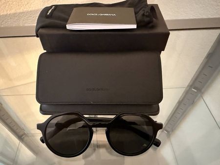 Dolce & Gabbana Sonnenbrille Unisex Schwarz/Gold, Grösse 50