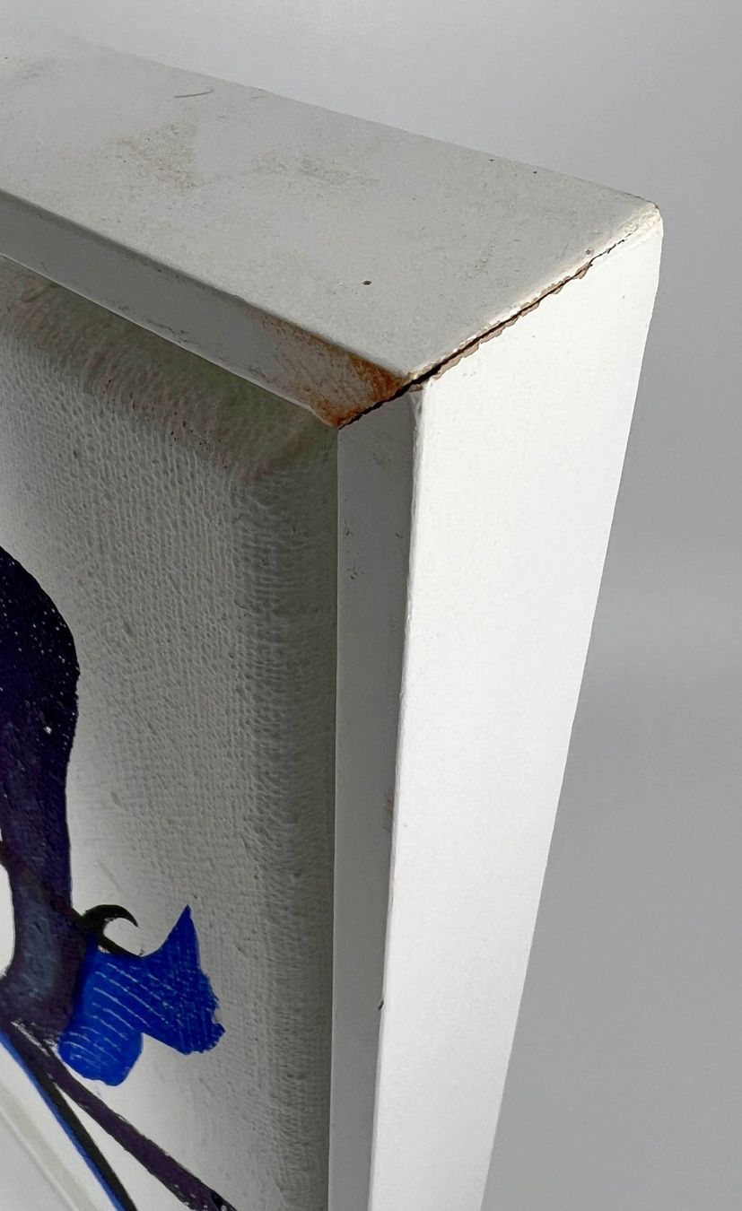 Dipinti: Gemälde: Blaue Inspiration Eitempera auf Leinwand – Usato da Häusernmoos venduto da Galerie23 3