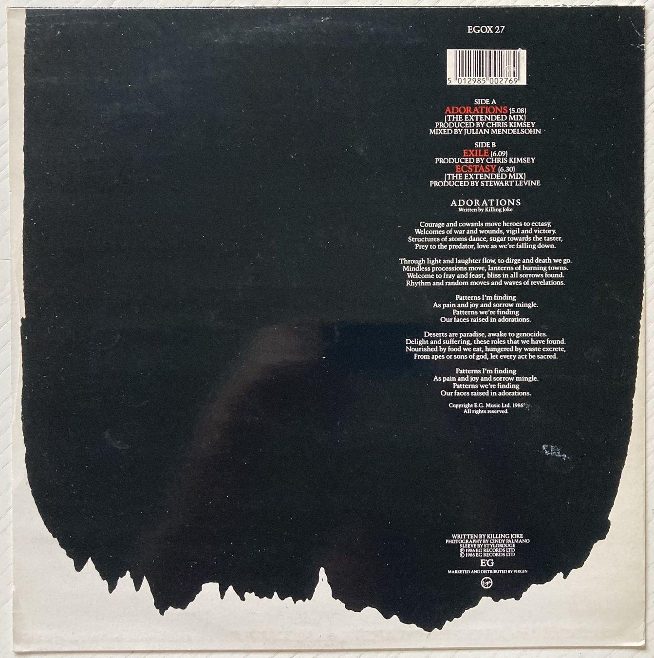 Dischi in vinile: KILLING JOKE - ADORATIONS – Usato da Bottens venduto da hotter-than-hell 1