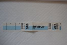 Swissair Baggaga  Crew Label DEAD HEAD Crew (letzte Version)