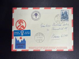 Hochalpen Ballonflugbrief 1969