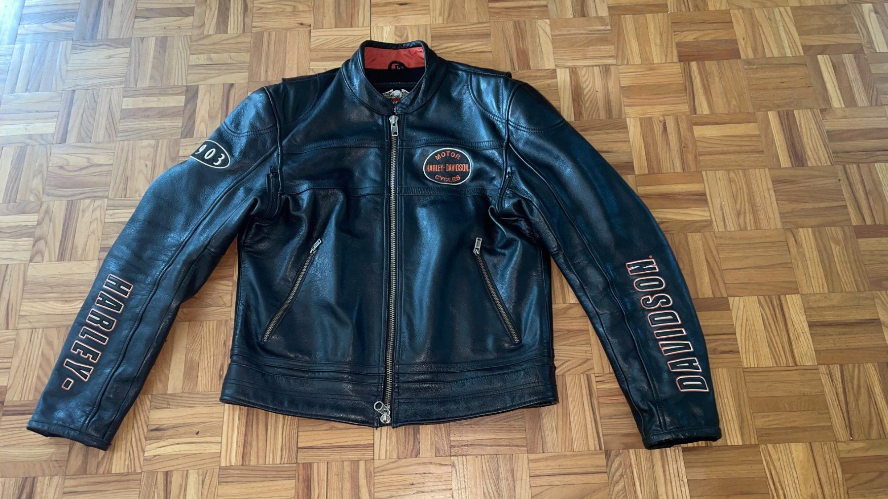 Harley-Davidson Jacken: Harley-Davidson Lederjacke Herren Grösse L – Gebraucht aus Borgonovo von kibinsky