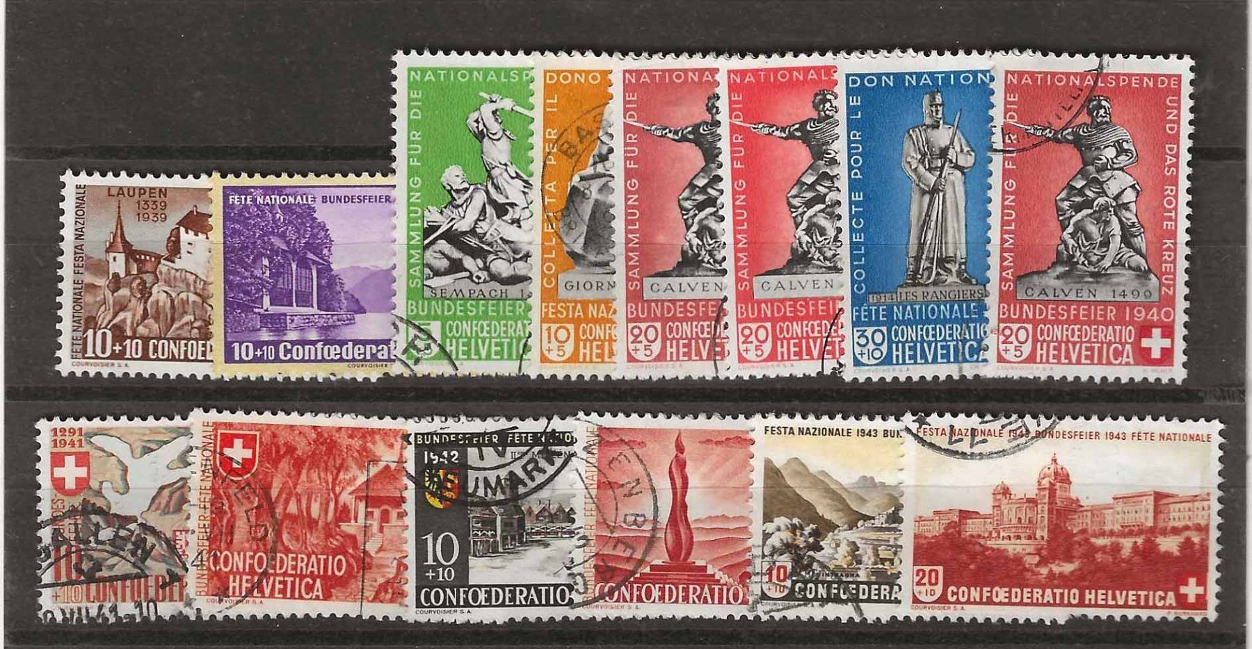 Tutti i francobolli: PP038 - Pro Patria 1938-1943 obl. – Usato da Trélex venduto da Phil_Albert