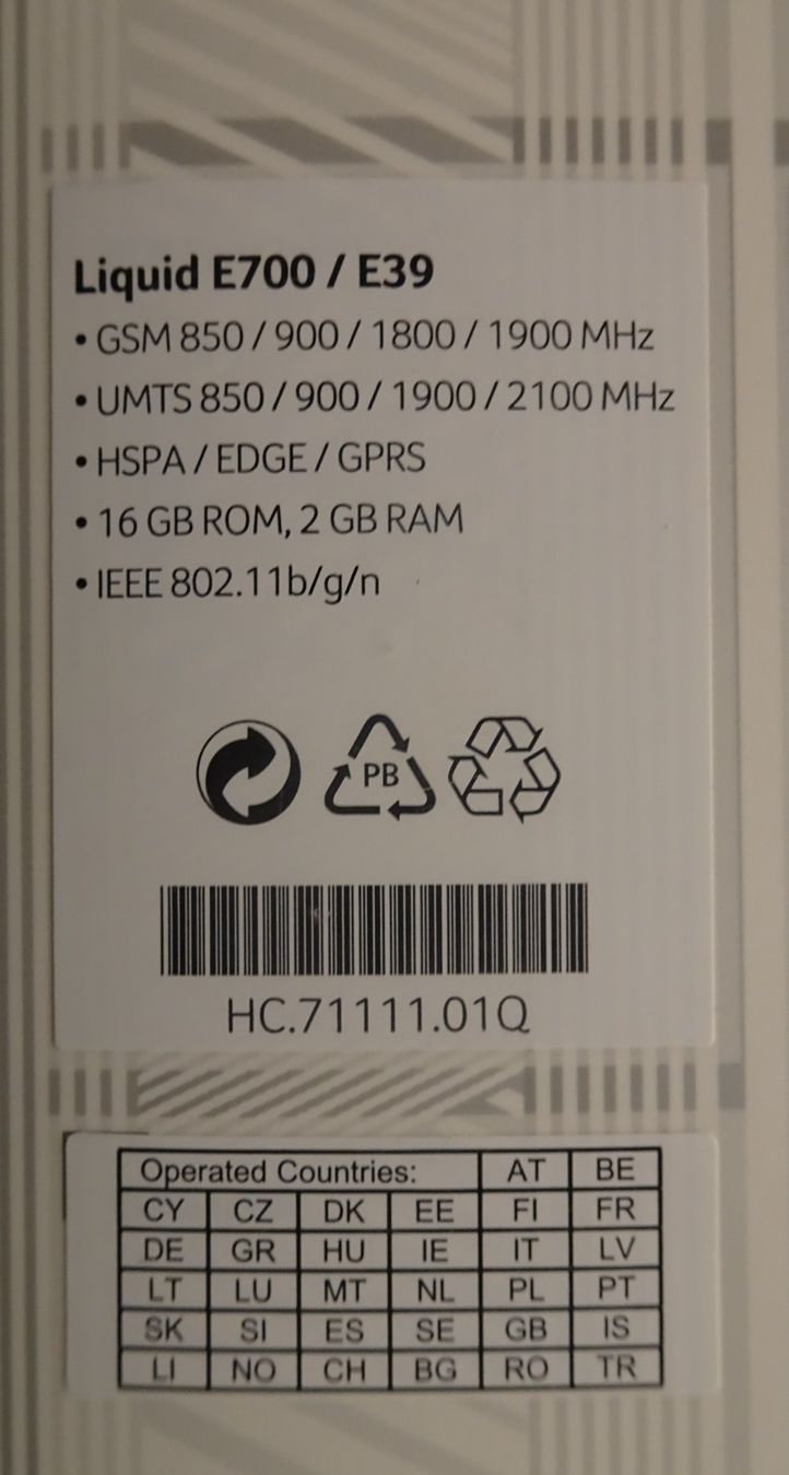 Acer Portables: Acer Liquid E700 Trio Triple-MicroSIM Android 4.4 – Défectueux à Kleindöttingen par Lupo_55 3