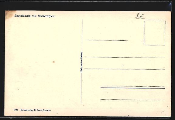 Cartoline postali: Engstlenalp, Ortspartie mit Berneralpen – Usato da Berlin venduto da bartko-reher 1