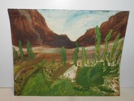 Aquarell kl altes Aquarell Bild   bin nicht sicher ob es sig