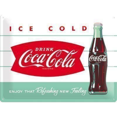 Insegne: Blechschild - Coca Cola - Ice Cold – Nuovo e nell'imballaggio originale da Ennetbürgen venduto da open24shop