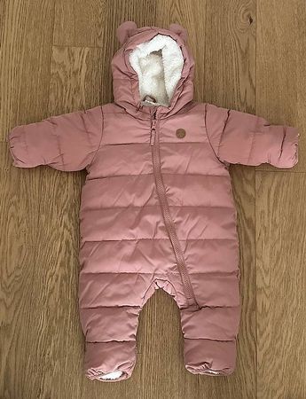 Warm gefütterter Baby Overall in blass-rosa., Gr. 62