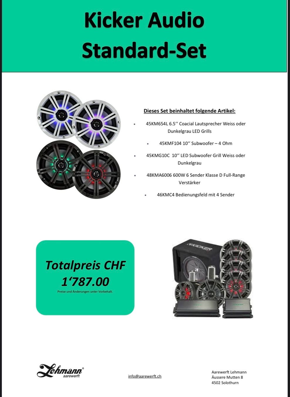 Barche: Boot Soundsystem Kicker Lautsprecher 165mm mit LED – Nuovo e nell'imballaggio originale da Solothurn venduto da Eduka72 3