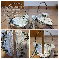 Körbchen für Hochzeit weiss