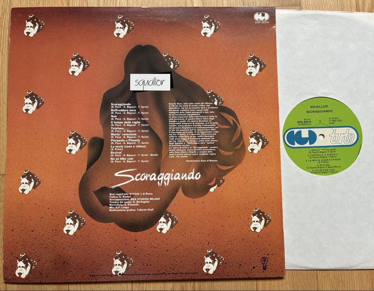 Dischi in vinile: SQUALLOR / SCORAGGIANDO (1982) – Usato da Sarnen venduto da m-basic 1