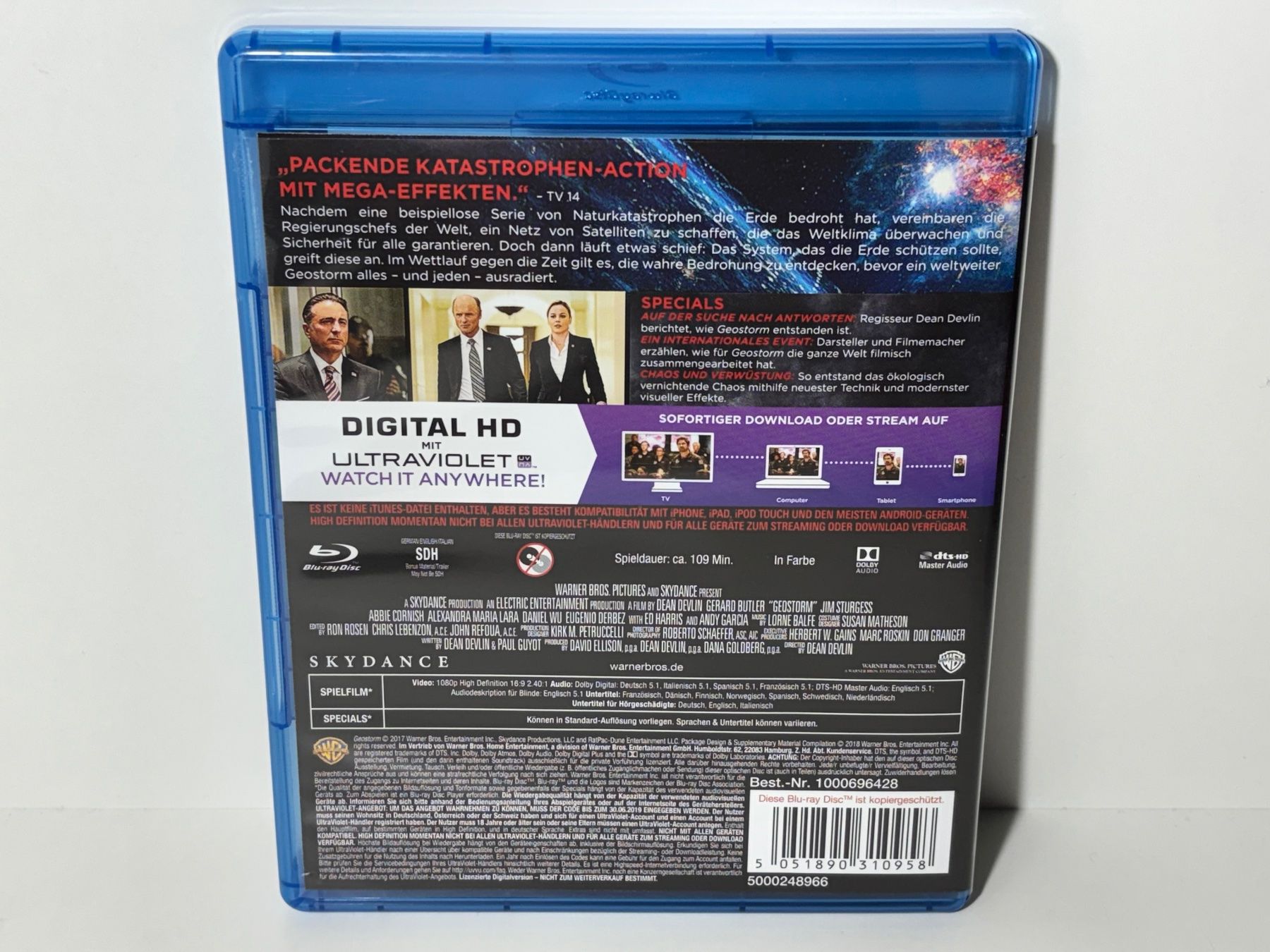 Tutti i DVDs: Geostorm Blu Ray – Usato da Wilderswil venduto da Sstriker 1