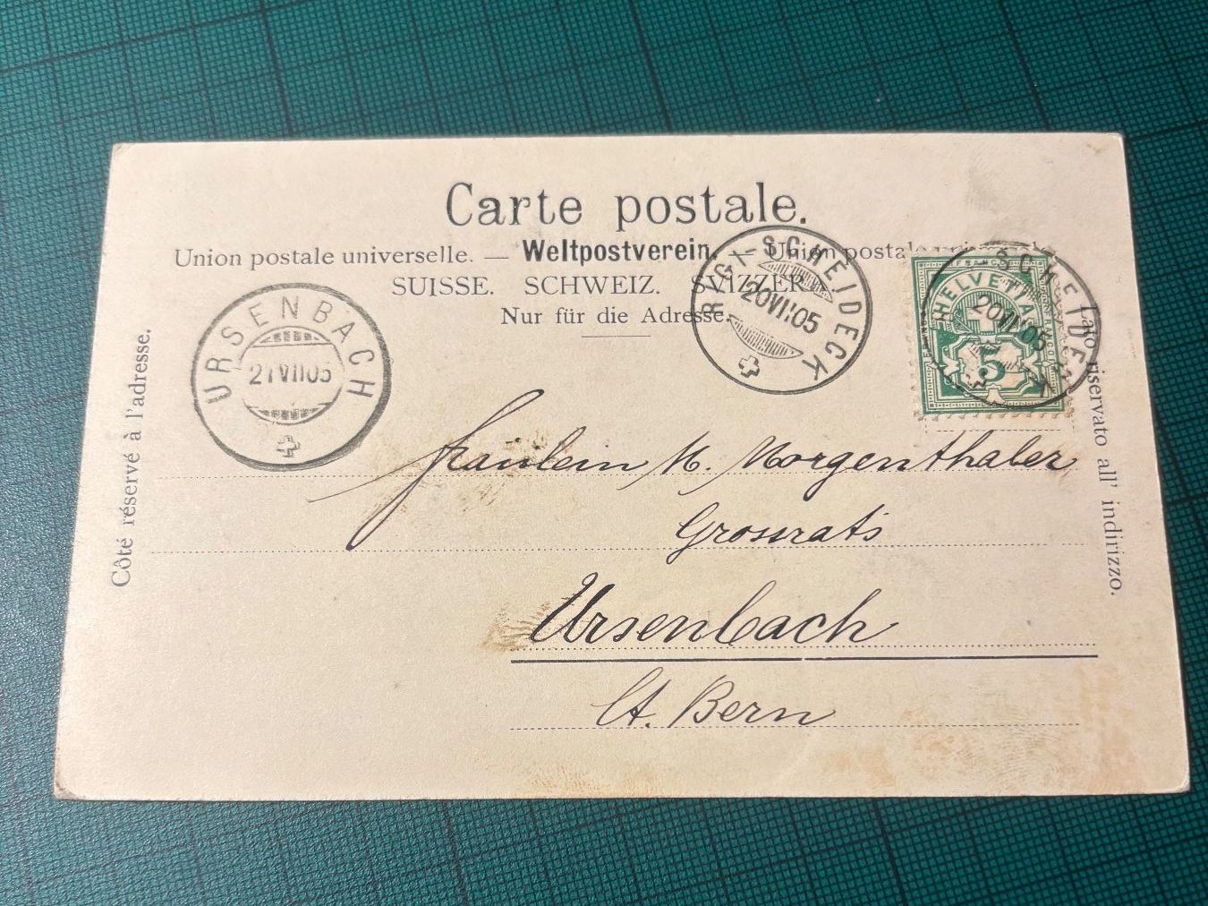 Ansichtskarten: AK RIGI-SCHEIDEGG 1905. – Gebraucht aus Utzenstorf von Rose0303 2