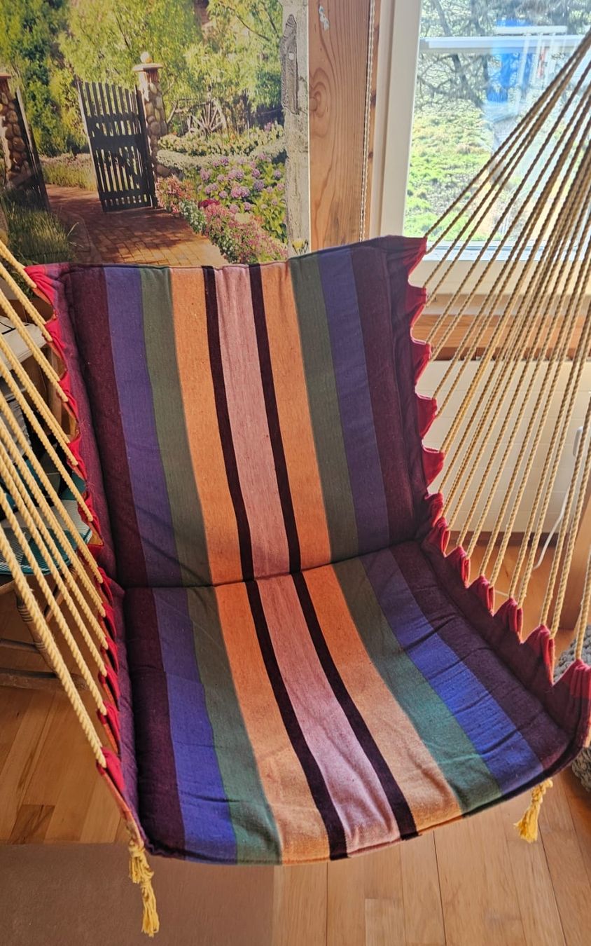 Poltrone pensili da giardino: Hängesessel Stoff bunt - guter Zustand – Nuovo (secondo la descrizione) da Rosshäusern venduto da and_k76b 1