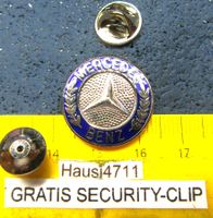 MERCEDES BENZ AUTO LOGO SCHMUCK-PIN ENAMEL 22mm SECURITYCLIP