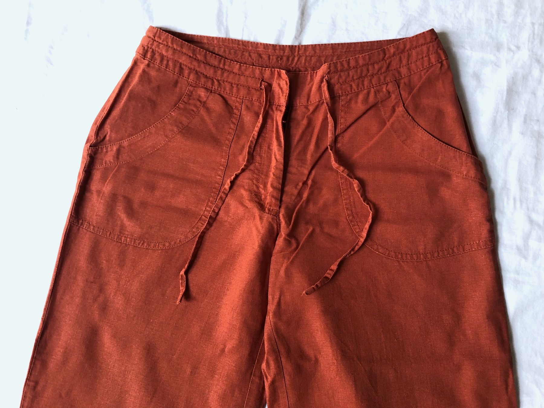 H&M Pantaloni: H&M Leinenhose, orange, Gr. 34 – Usato da Basel venduto da Solaia28 1