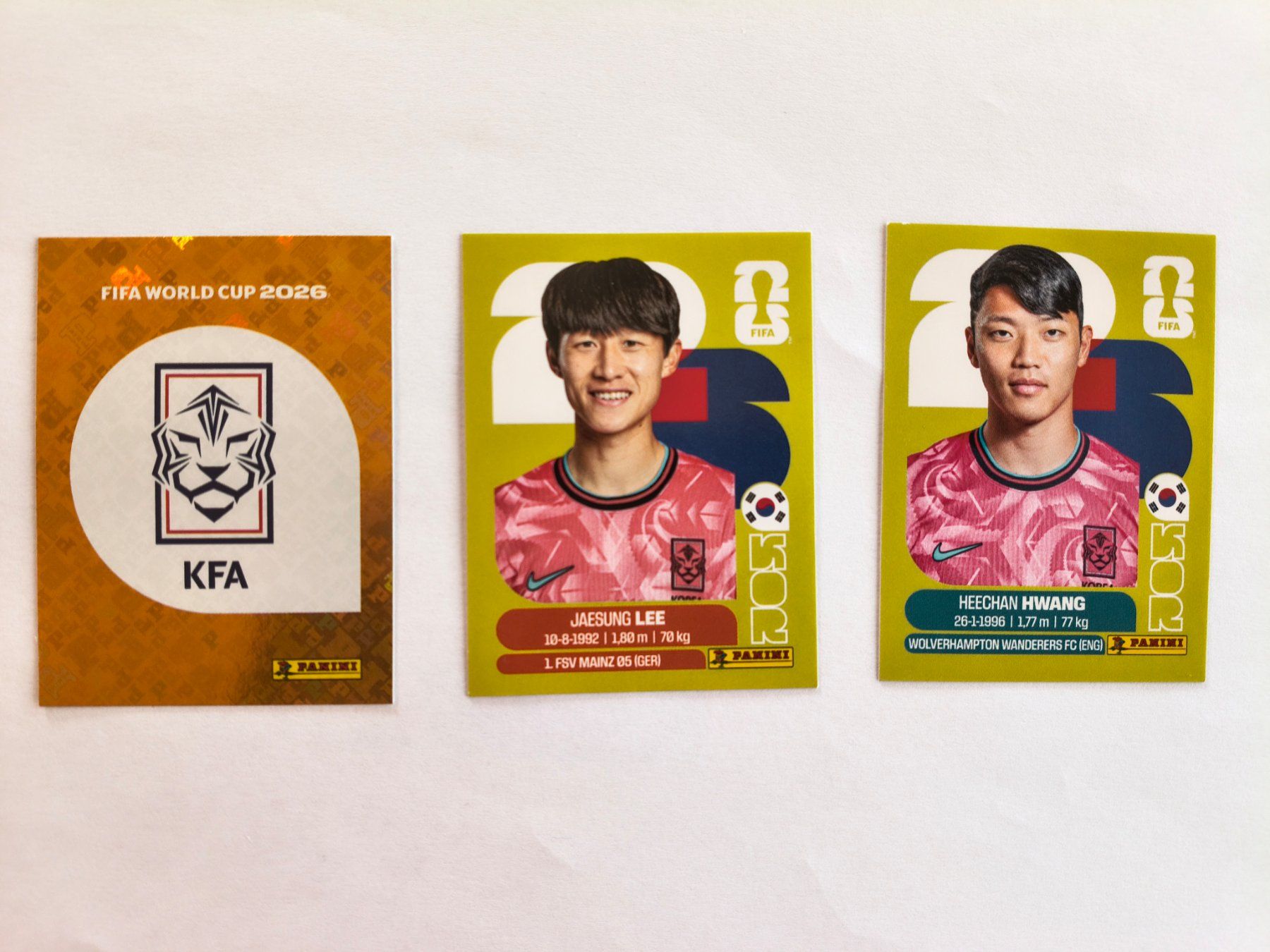 Panini Carte collezionabili: W Cup 2026 Corée N°1, 10, 19 – Nuovo (secondo la descrizione) da Fontainemelon venduto da cathare67
